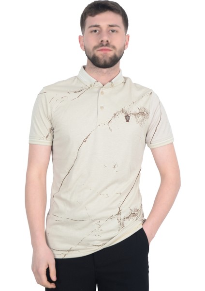 Cengiz Inler Baskı Desenli Erkek Polo Yaka T-Shirt indirimleri