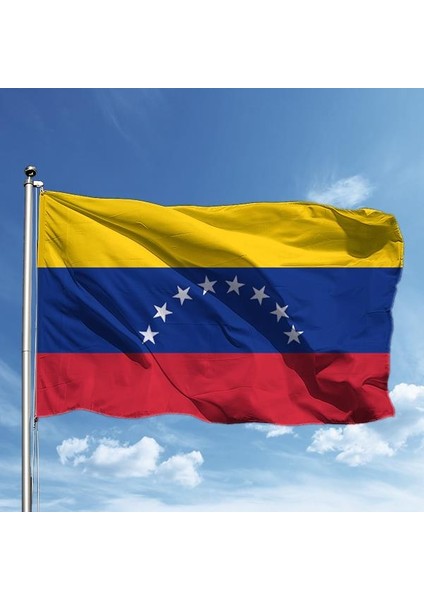 Venezuela Bayrağı Raşel Kumaş Dijital Baskı 30 x 45
