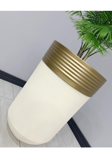 Dekoratif Eskitme Darbuka Krem Saksı 60CM fiyatları