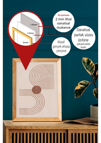 Gerçek Ahşap Çerçeveli 3 Parça 3D Poster Tablo Seti modelleri