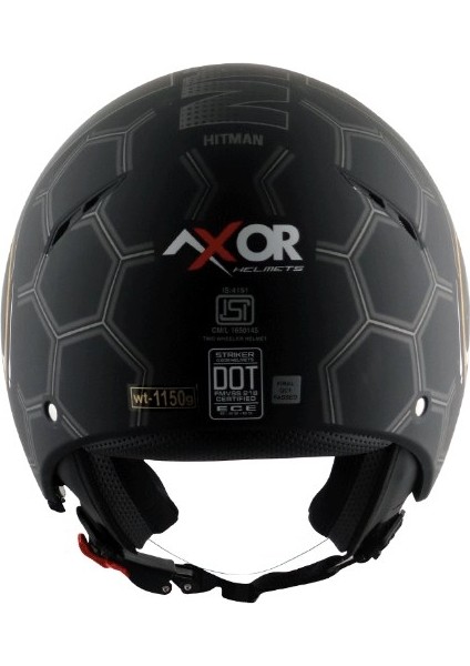 Strıker Hıtman - Black Grey Dull - Dkgr - Motosiklet Kask