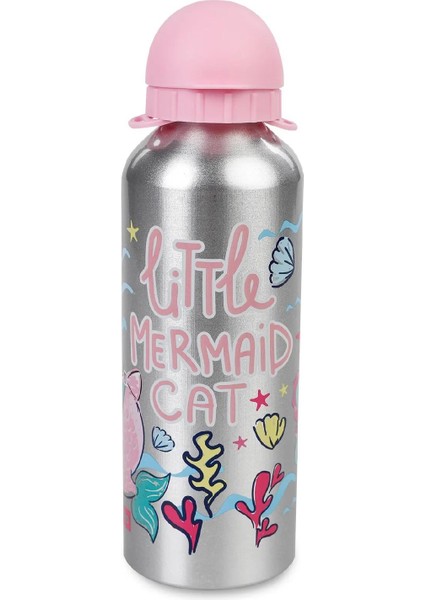 MT-2505 Alüminyum Matara 500 ml Little Mermaid Cat