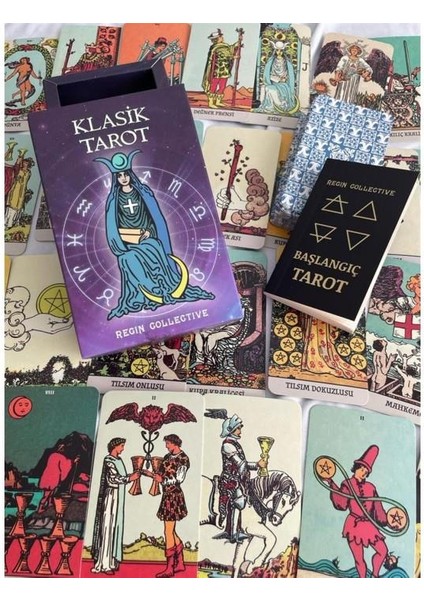 Regın Borderless Klasik Tarot Kartları ve Başlangıç Tarot Kitabı