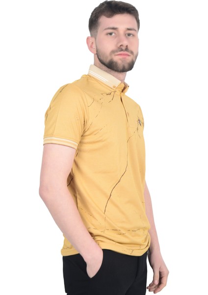 Cengiz Inler Baskı Desenli Erkek Polo Yaka T-Shirt modelleri