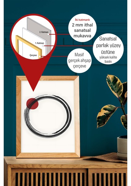 Gerçek Ahşap Çerçeveli 3 Parça 3D Poster Tablo Seti