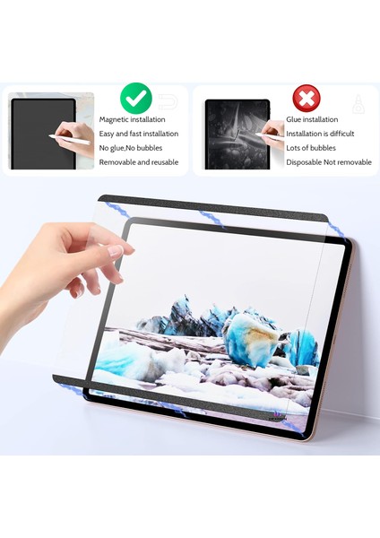 Apple iPad 7. 8. 9. Nesil 10.2 Inç Uyumlu Mıknatıslı Mat Kağıt Hissi Çizim Paperlike Tak Çıkar Ekran Koruyucu fiyatları