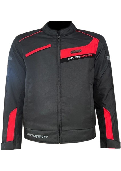 4 Mevsim Kırmızı Kısa Mont Snl 5305 - Motosiklet Kısa Mont