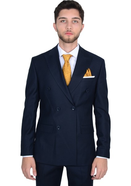 Cengiz Inler Keal Deseneli Erkek Kruvaze Takım Elbise indirimleri