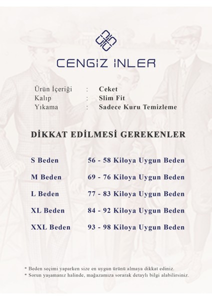 Cengiz Inler Keal Deseneli Erkek Kruvaze Takım Elbise