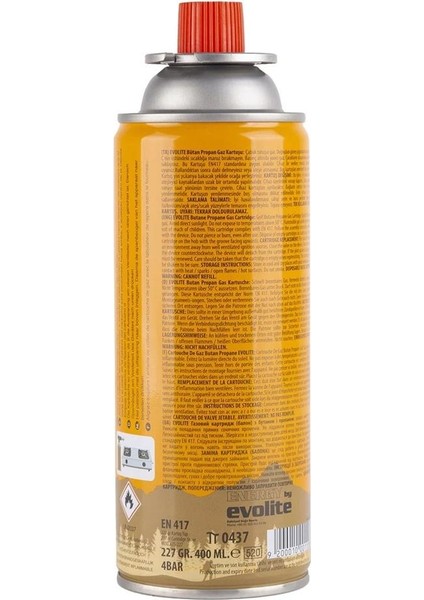 Butane Propane Valfli 227GR Gaz Ocak Kartuşu