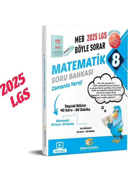 Sinan Kuzucu Yayınları LGS 2025 8. Sınıf Matematik Soru Bankası