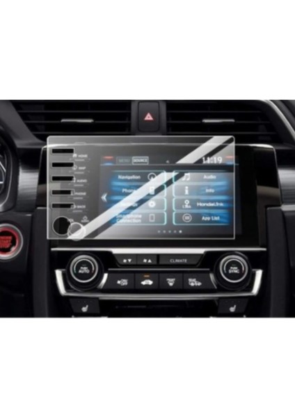 Honda Civic Makyajlı Kasa Fc5 Navigasyon Uyumlu 9h Nano Ekran Koruyucu modelleri
