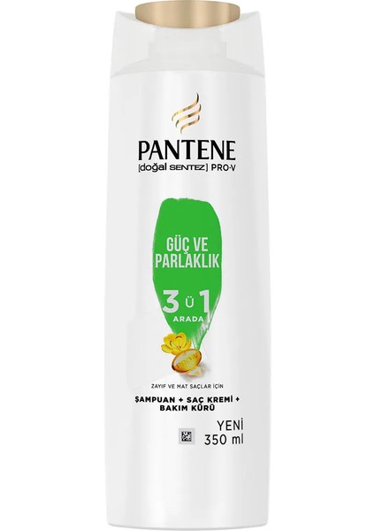 Doğal Sentez Güç ve Parlaklık 3'ü1 Arada Şampuan 350 ml X2 Adet