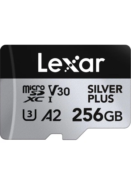 256GB Silver Plus 205MB 4K V30 Uhsı Micro Sd Hafıza Kartı