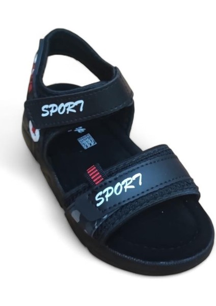 Erkek Çocuk Cırtlı Hafif Rahat Taban Sandalet Siyah fiyatları