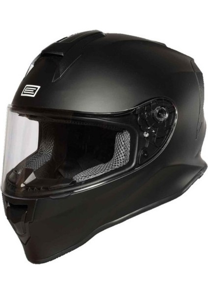 Dinamo Solid Kapalı Motosiklet Kaskı - Mat Siyah