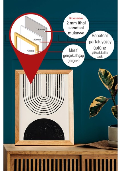 Gerçek Ahşap Çerçeveli 3 Parça 3D Poster Tablo Seti