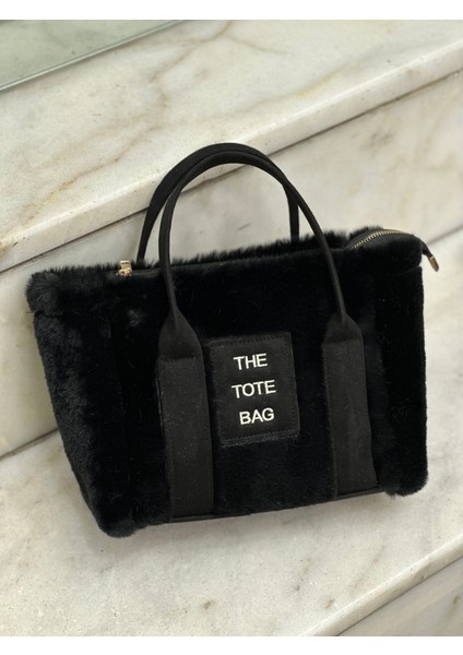 Begonvilçantathe Tote Bag Peluş Uzun Nubuk Kolon Askılı Kadın El ve Omuz Çantas