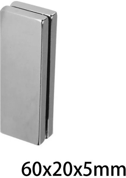1 Adet, Güçlü Neodyum Mıknatıs, 60X20X5 Mm, Köşeli Magnet, N35 Kalite fırsatları