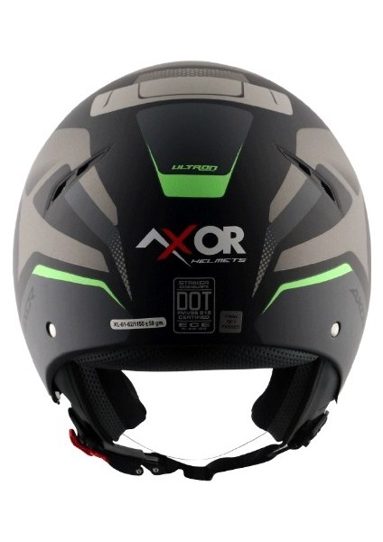 Strıker Ultron - Black Grey Dull - Dkgr - Motosiklet Kask