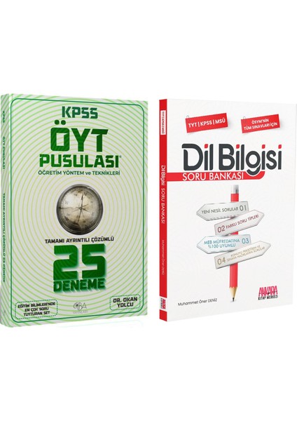 KPSS Eğitim Bilimleri Öğretim İlke ve Yöntemleri 25 Deneme ve Ankara Kitap Merkezi Yayınları Dil Bilgisi Soru Bankası Seti