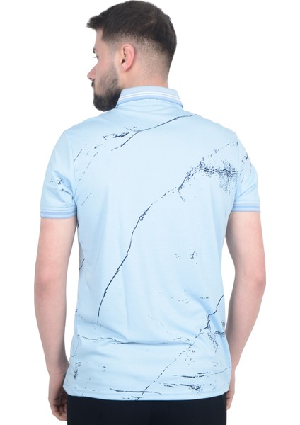 Cengiz Inler Baskı Desenli Erkek Polo Yaka T-Shirt