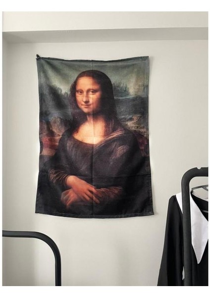 Mona Lisa - Leonardo Da Vinci Duvar Örtüsü - Wall Tapestry I 70 x 100 cm