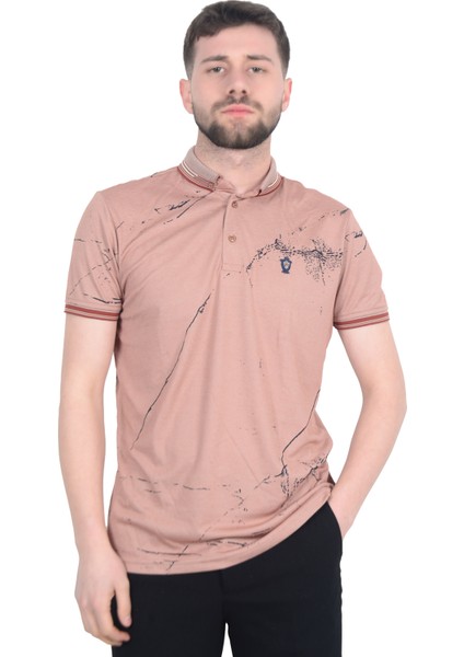 Cengiz Inler Baskı Desenli Erkek Polo Yaka T-Shirt