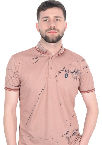 Cengiz Inler Baskı Desenli Erkek Polo Yaka T-Shirt