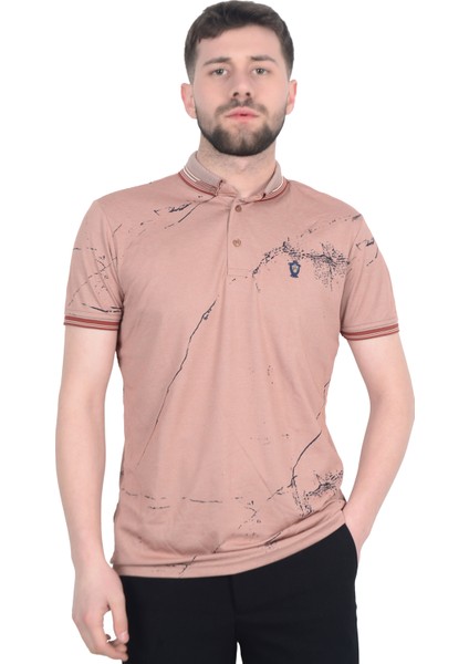 Cengiz Inler Baskı Desenli Erkek Polo Yaka T-Shirt