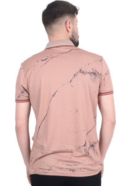 Cengiz Inler Baskı Desenli Erkek Polo Yaka T-Shirt