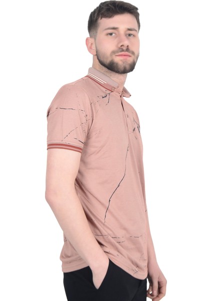 Cengiz Inler Baskı Desenli Erkek Polo Yaka T-Shirt