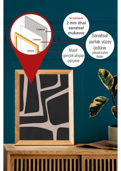Gerçek Ahşap Çerçeveli 3 Parça 3D Poster Tablo Seti modelleri