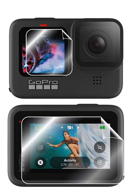 Cda Store Gopro Hero 8 Uyumlu 4 Adet Ekran Koruyucu Nano Jelatin Koruma