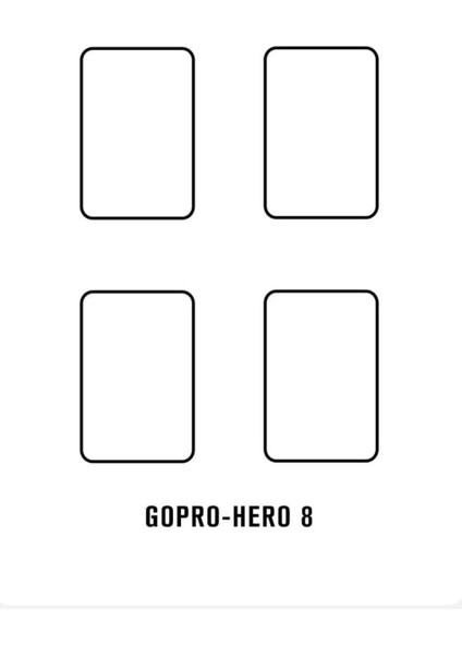 Cda Store Gopro Hero 8 Uyumlu 4 Adet Ekran Koruyucu Nano Jelatin Koruma