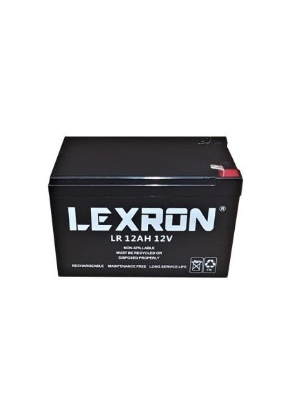 12 Ah Kuru Akü 12V Lexron