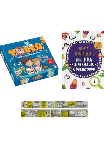 Yolcu Macera Çoktan Başladı - Hafıza Teknikleriyle Elifba Öğreniyorum 2'li Set - Matematik Öğreten Cetvel