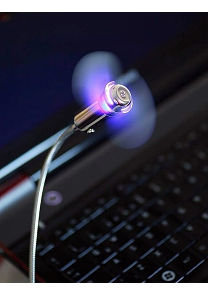 SL-UF02 Aç/kapa Düğmeli USB Vantilatör - Akrobat USB Fan LED Işıklı