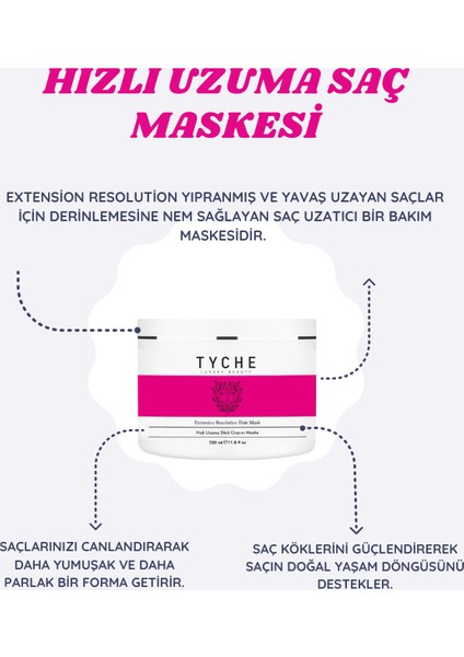 Luxury Beauty Hızlı Uzama Etkili Onarıcı Saç Maskesi Extension Resolution Hair Mask 350ML fiyatları