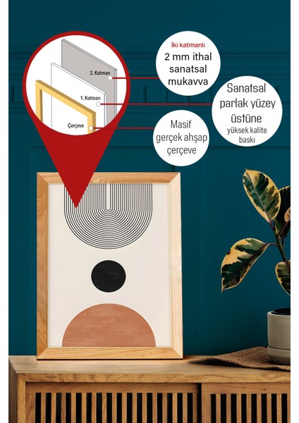Gerçek Ahşap Çerçeveli 3 Parça 3D Poster Tablo Seti