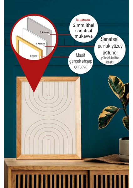 Gerçek Ahşap Çerçeveli 3 Parça 3D Poster Tablo Seti