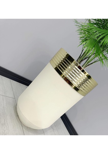 Dekoratif Gold Darbuka Krem Saksı 70CM fiyatları