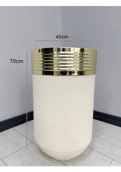 Dekoratif Gold Darbuka Krem Saksı 70CM modelleri
