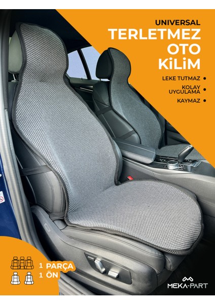 Meka Part Oto Koltuk Kilimi Tekli Oto Kilim Füme Universal Kılıf 1 Parça Ön koltuk Için