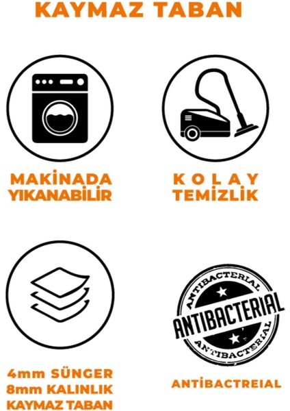 Kaymaz Taban Makinede Yıkanabilir Püsküllü 1055 Siyah Yolluk&halı (Saçaklı)