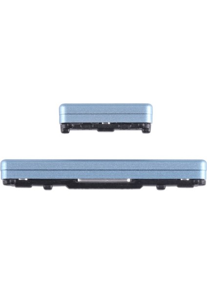 Xıaomı Mı 10 Lıte Zoom Uyumlu On-Off + Yan Ses Tuş Plastiği / Power+ Volume Button Mavi