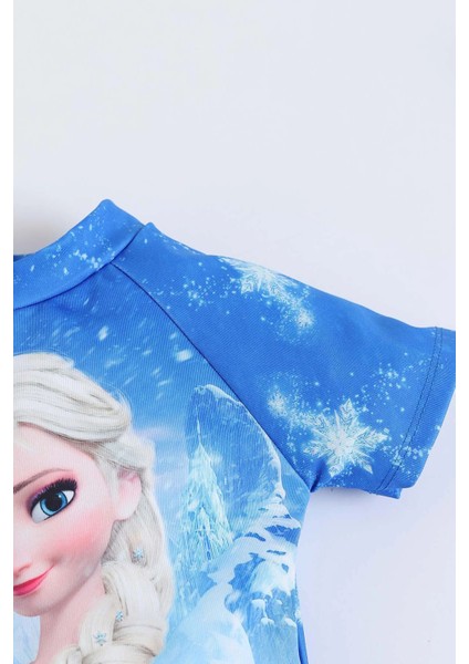 3 Parça Frozen Kız Çocuk mayo - Mavi