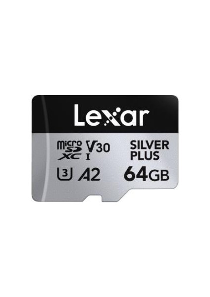 64GB Silver Plus 205MB 4K V30 Uhsı Micro Sd Hafıza Kartı