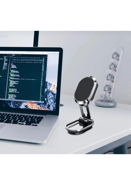 Metal Manyetik Telefon Tutucu Katlanabilir Montajı Ayarlanabilir 360 Derece Çok Amaçlı