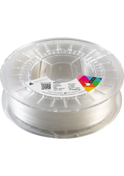 Smart Materials 3D Smartfil Petg 1.75MM Natural 750G Filament